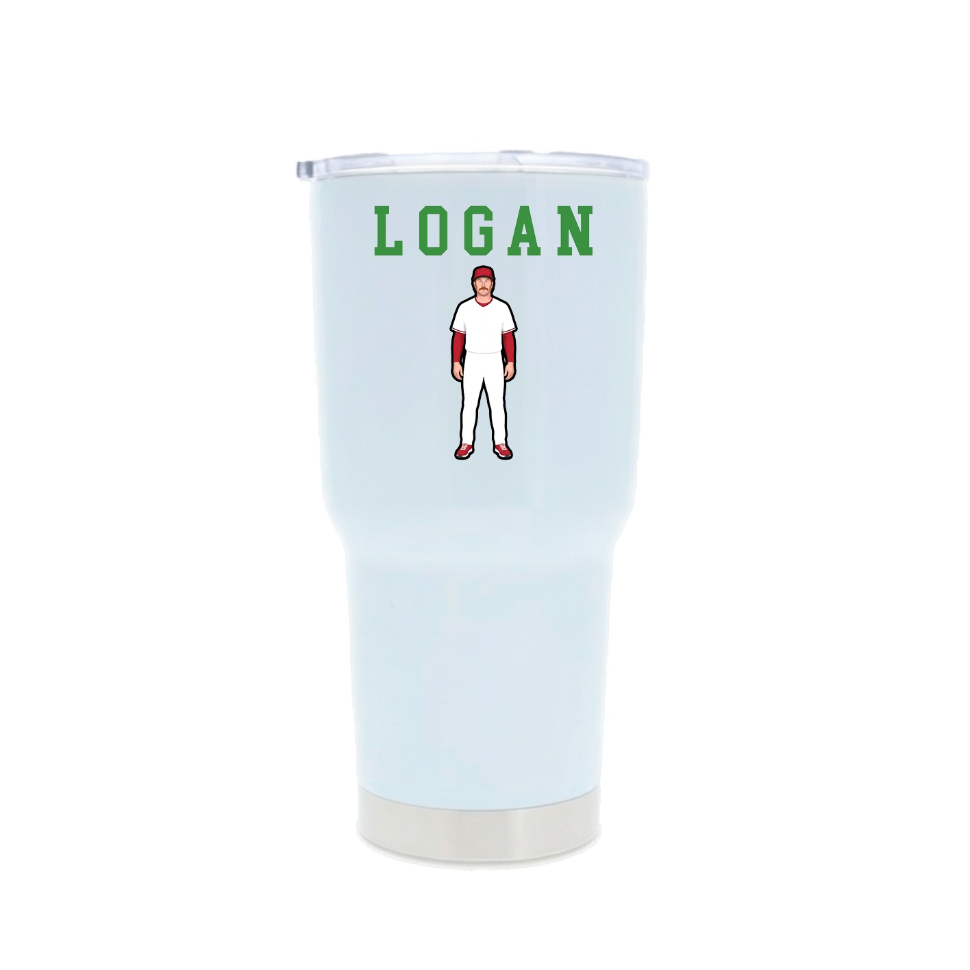 30oz Stainless Steel Tumbler — Shirsey in White