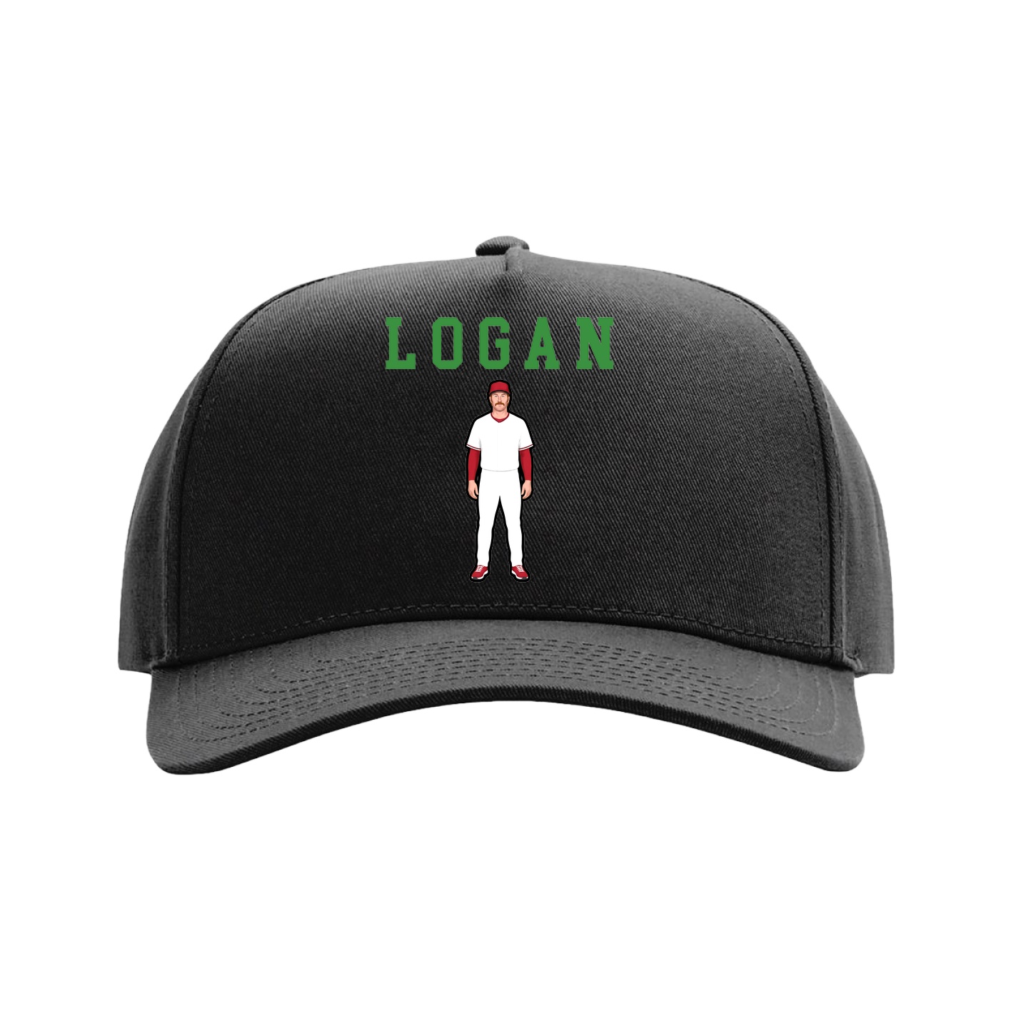 Full Fabric Five-Panel Champ Cap — Shirsey in Black