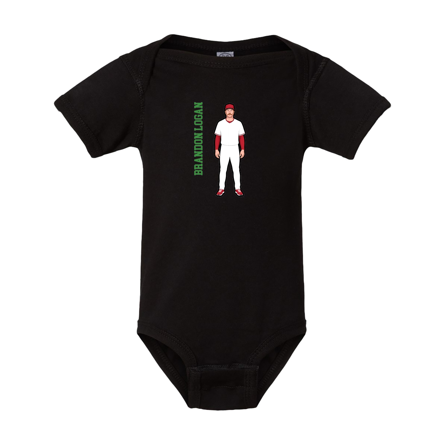 Baby Onesie — Name Vertical in Black