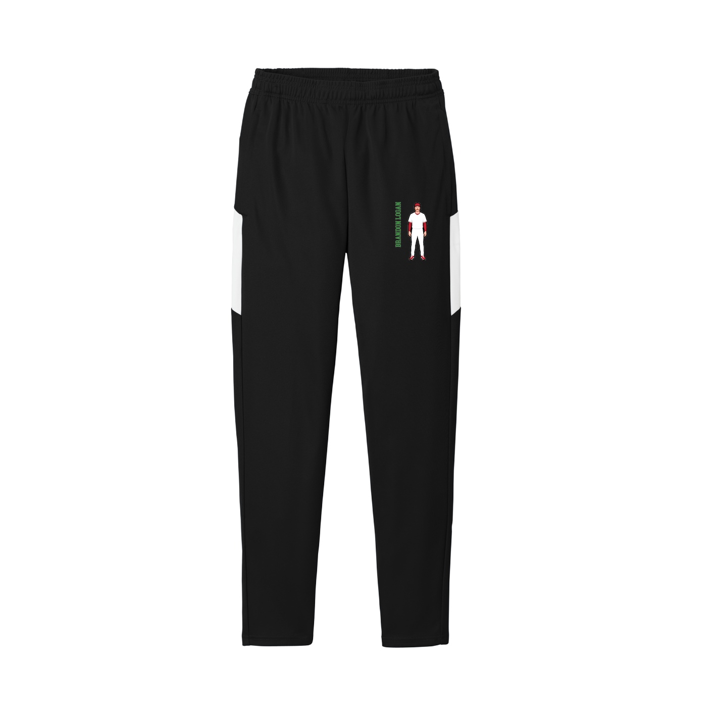Team Travel Pant — Name Vertical in Black/White