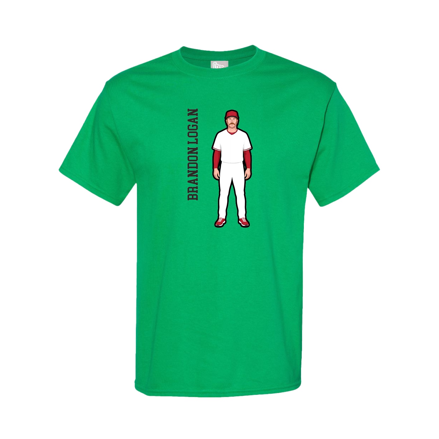 Tee — Name Vertical in Green