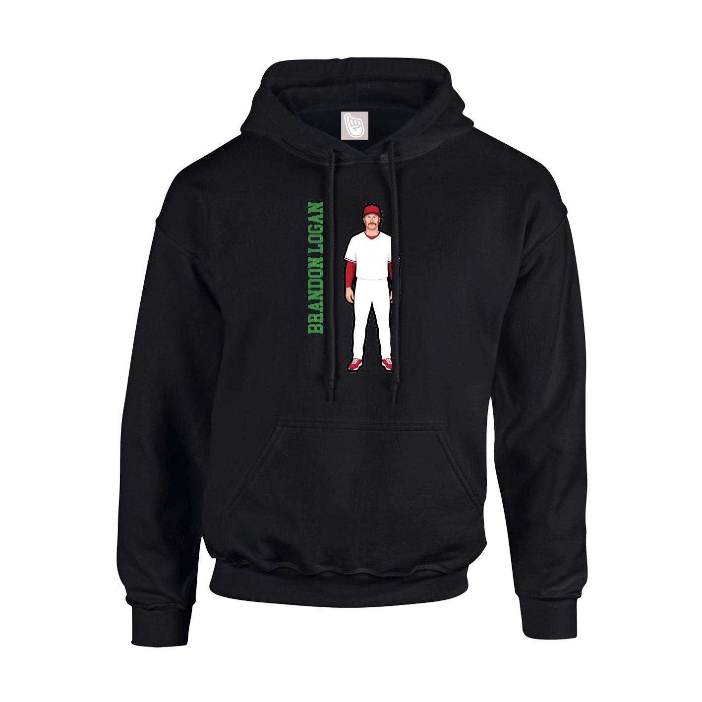 Youth Hoodie — Name Vertical in Black
