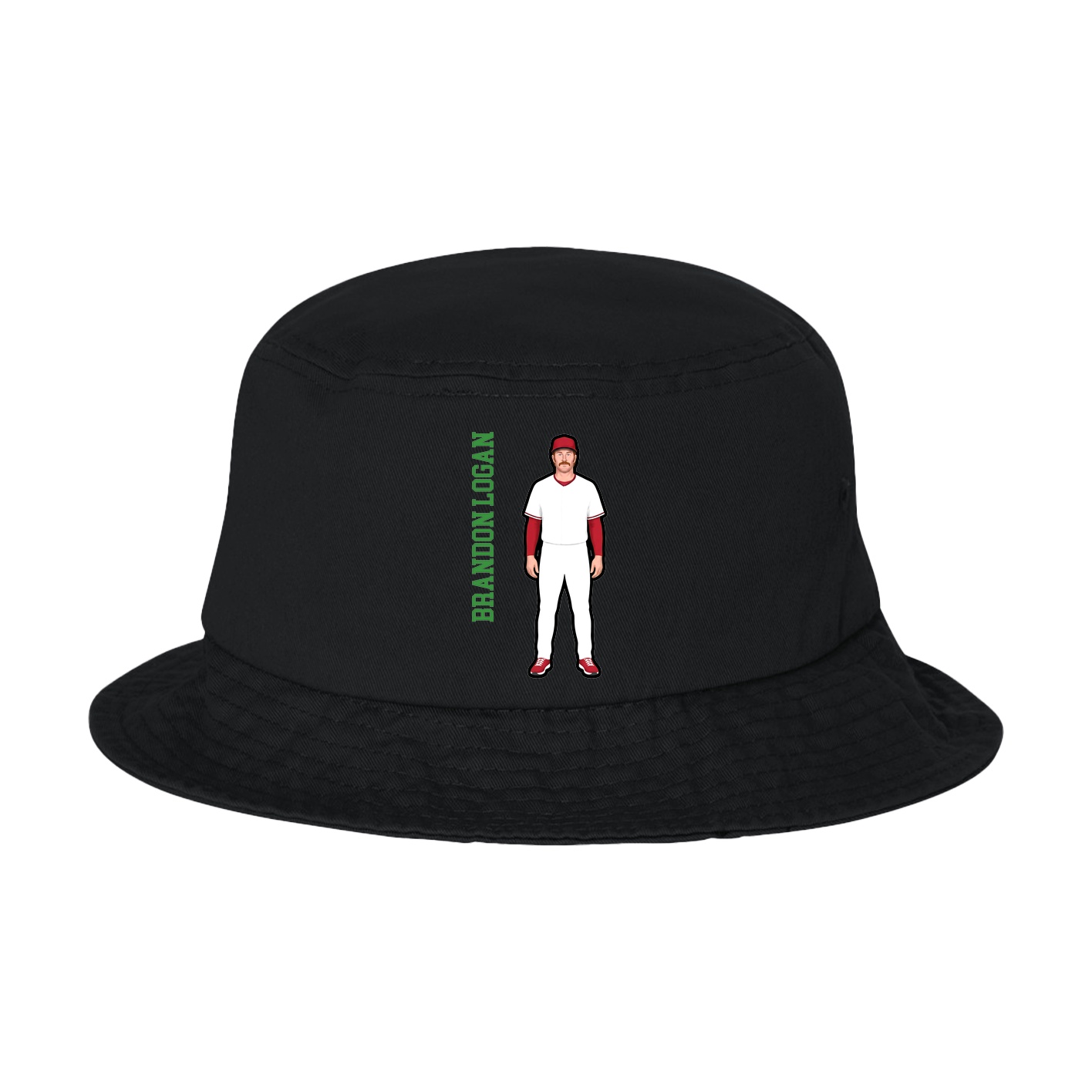 Bucket Cap — Name Vertical in Black