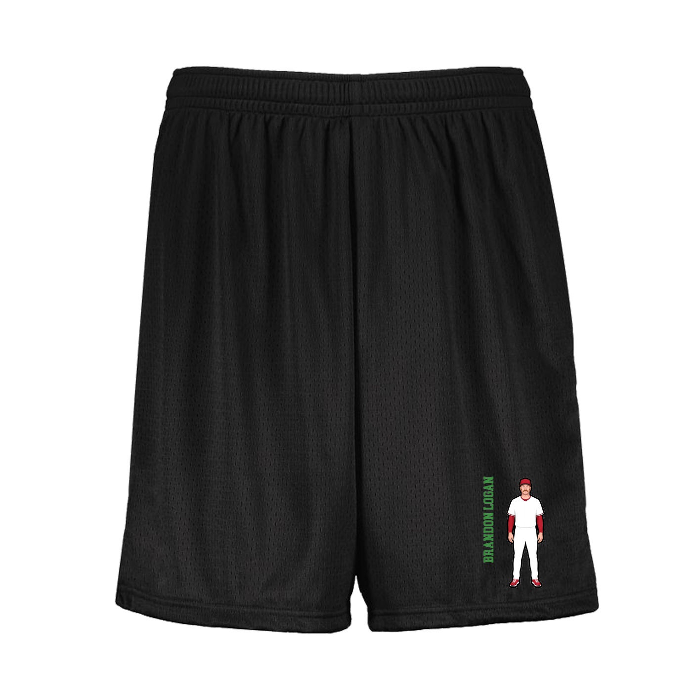Shorts — Name Vertical in Black
