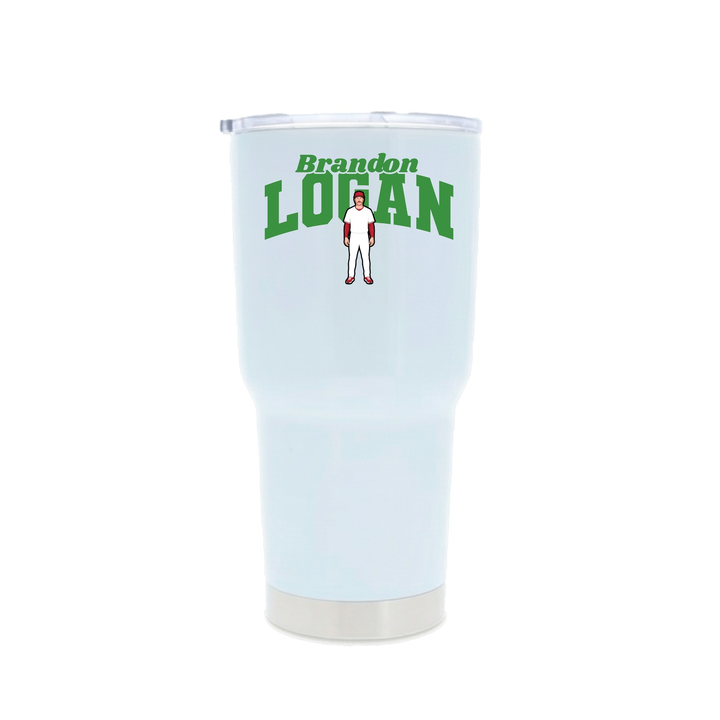 30oz Stainless Steel Tumbler — Signature Arch in White
