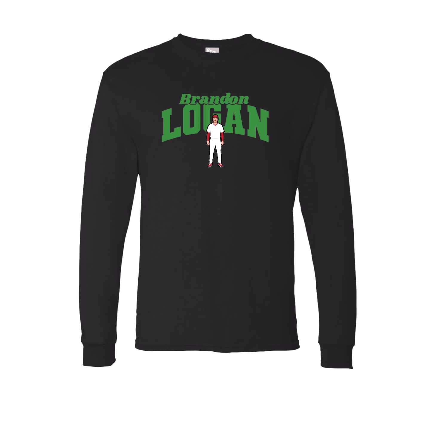 Long Sleeve Tee — Signature Arch in Black