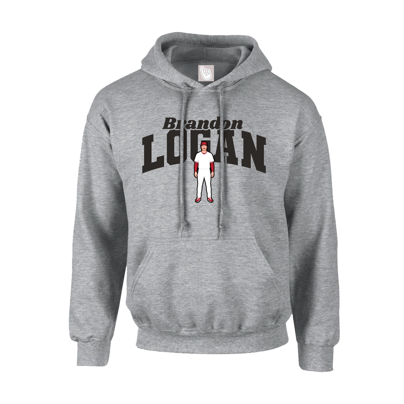 Youth Hoodie — Signature Arch in Grey