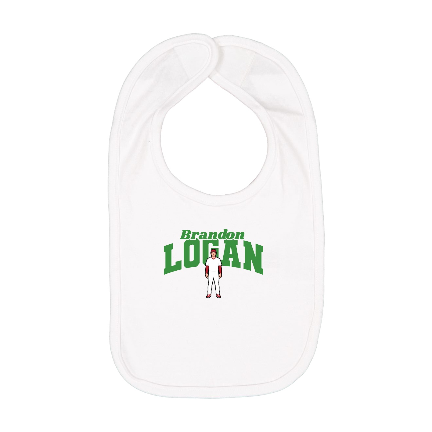 Infant Bib — Signature Arch in White