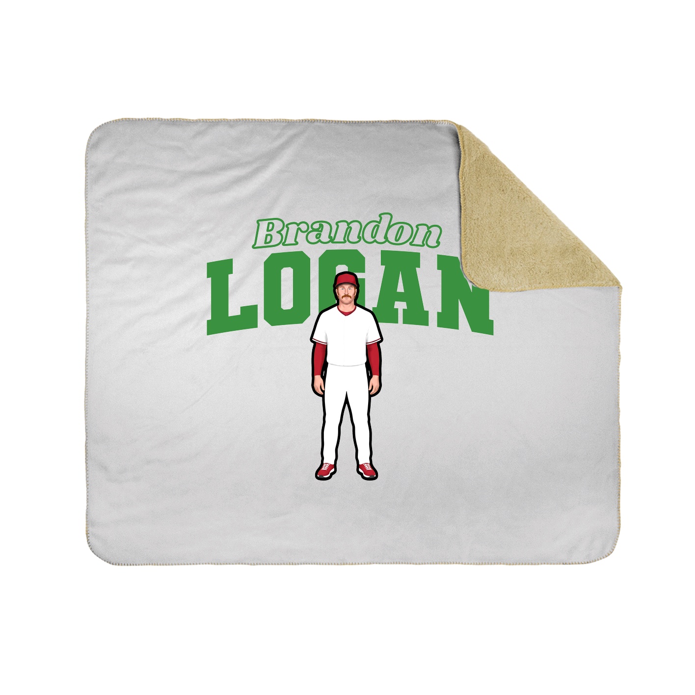 Throw Blanket — Name Arch in White