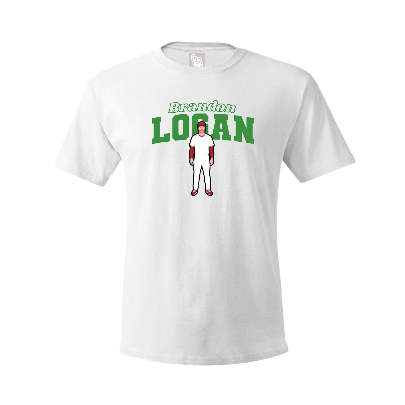 Youth Tee — Name Arch in White