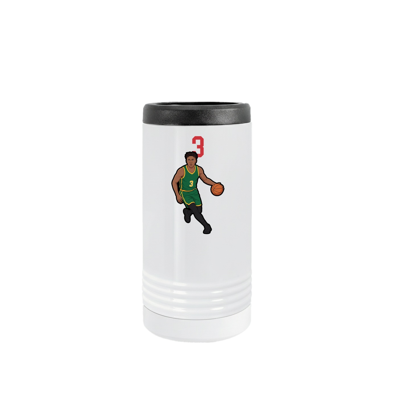 Slim Beverage Holder — Number Top in White