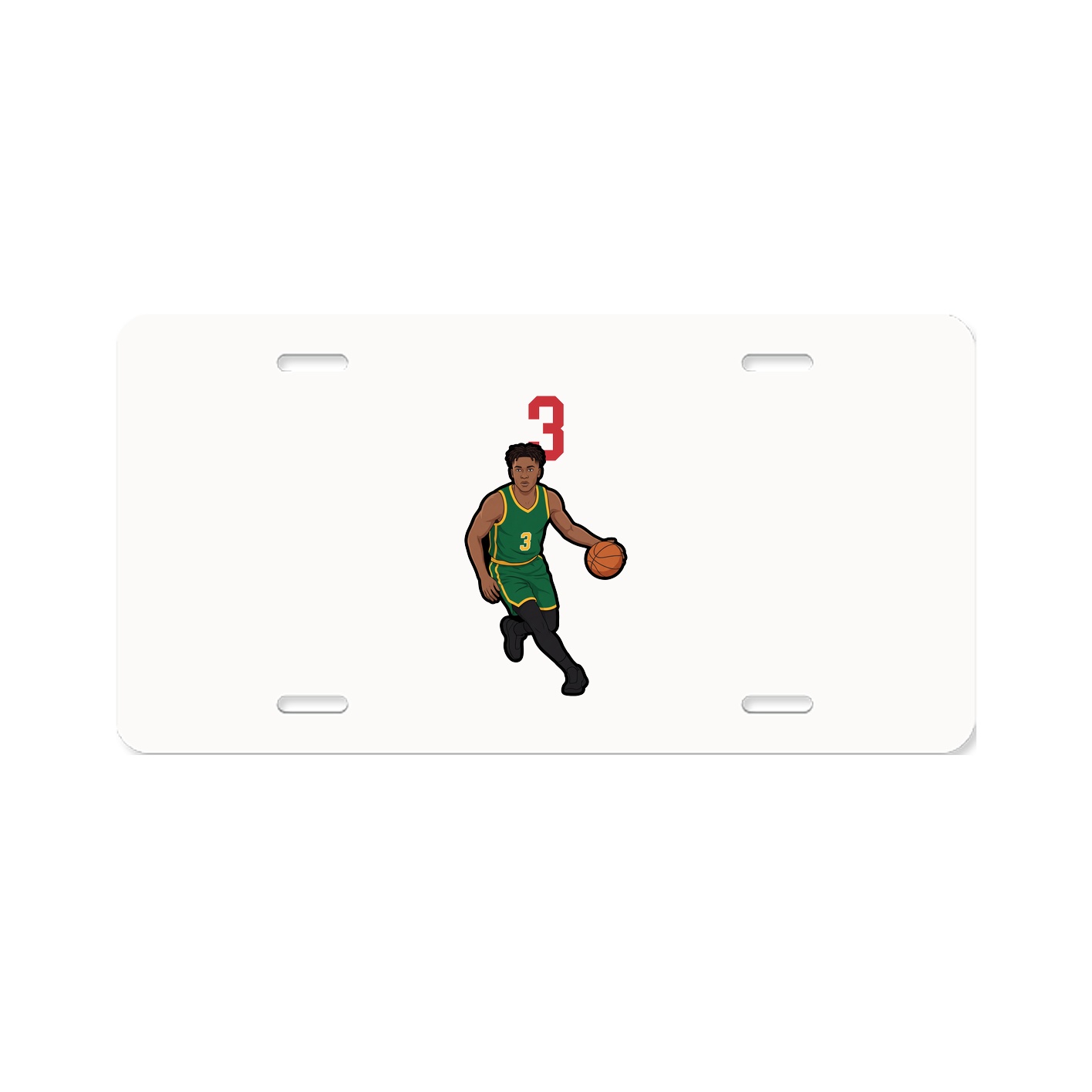 License Plate — Number Top in Classic