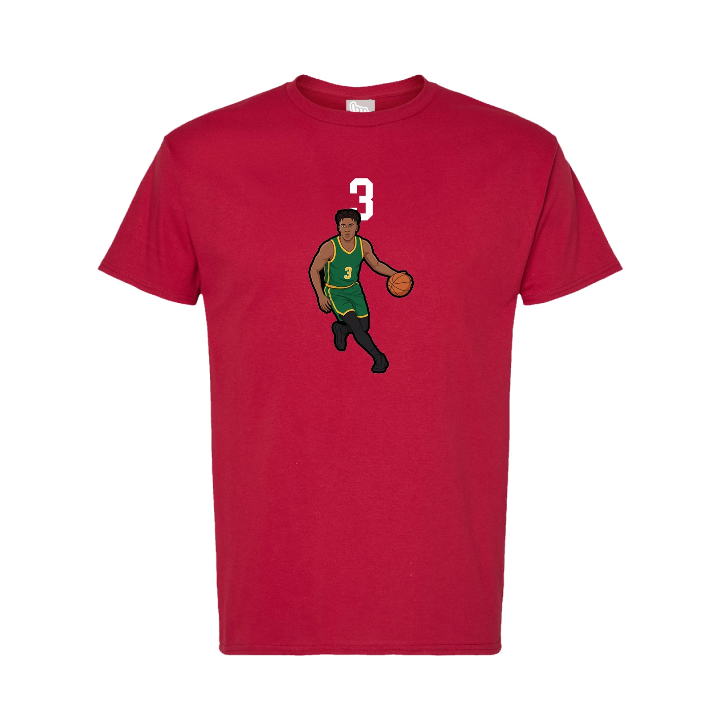 Tee — Number Top in Crimson