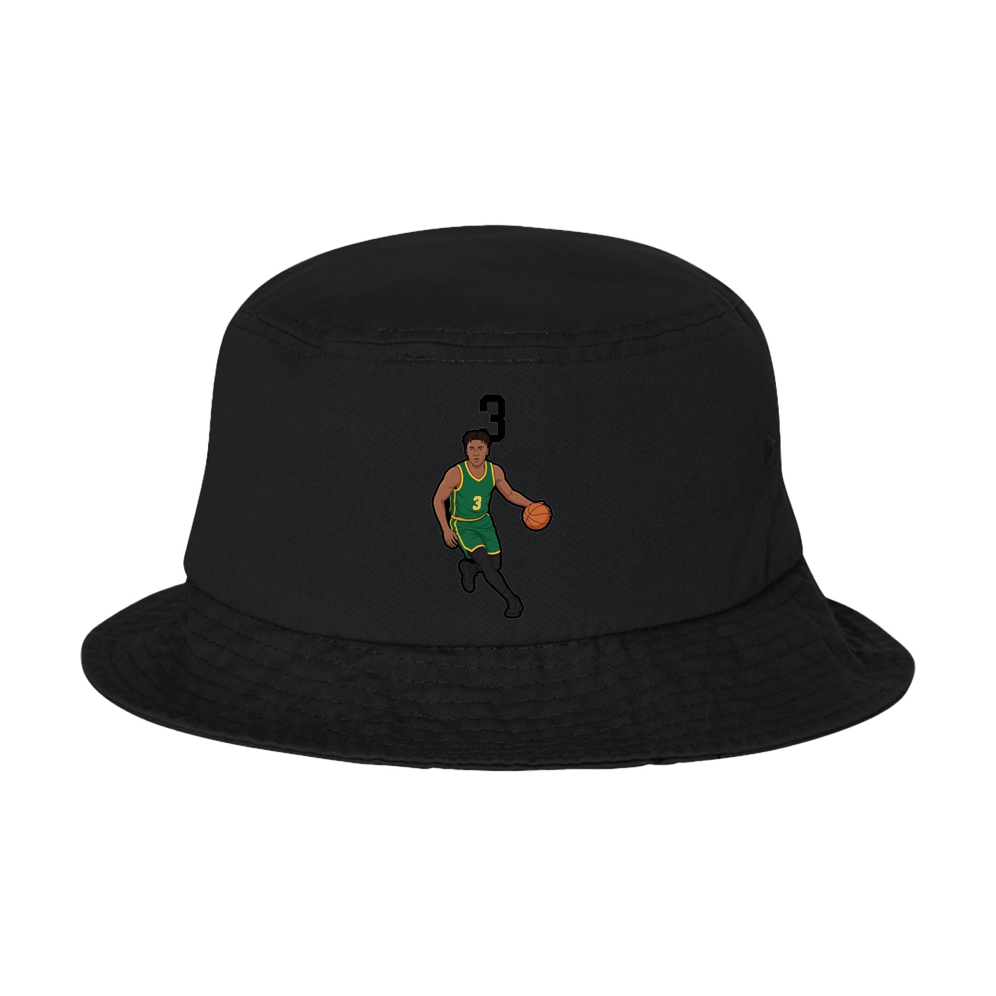 Bucket Cap — Number Top in Black
