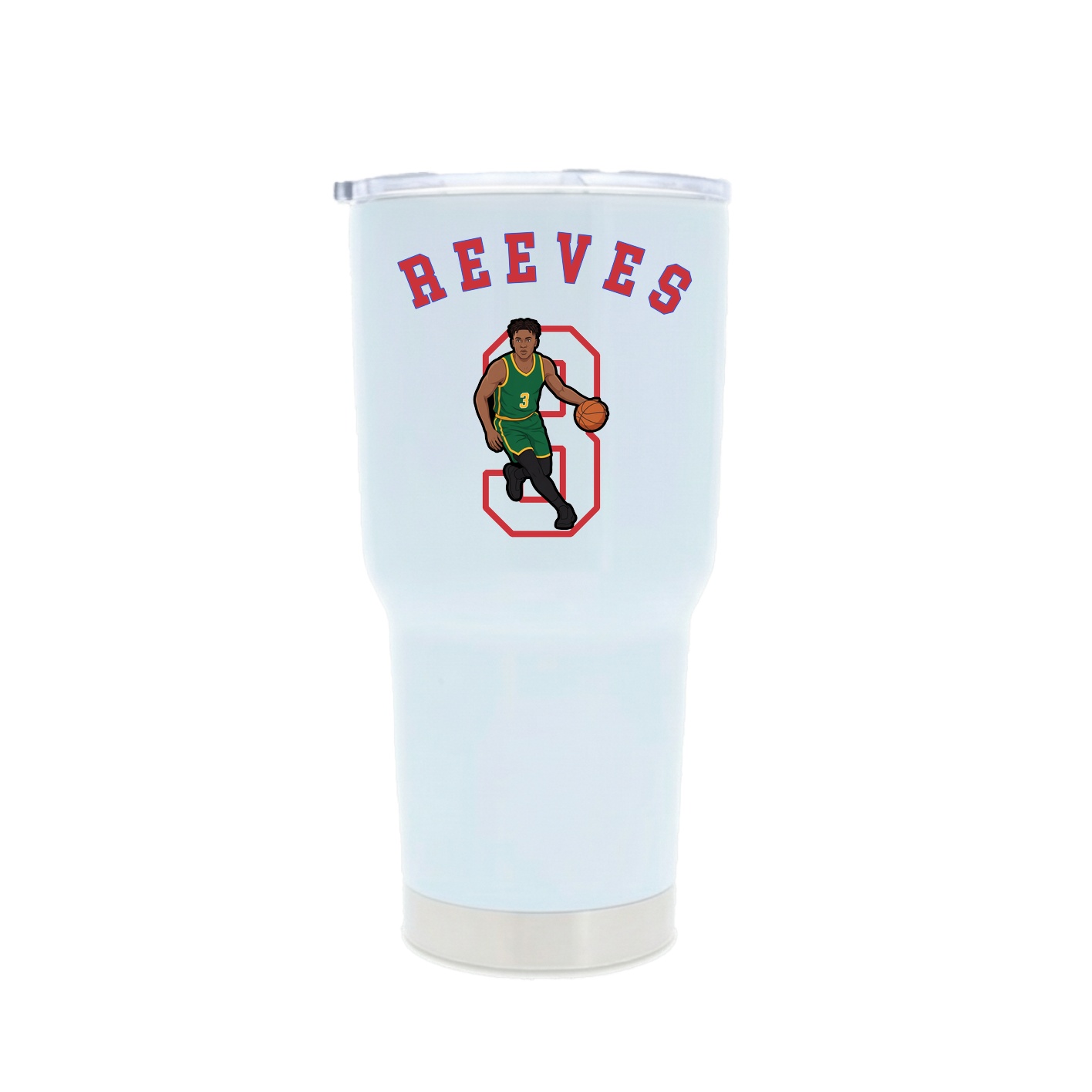 30oz Stainless Steel Tumbler — Shirsey Arch in White
