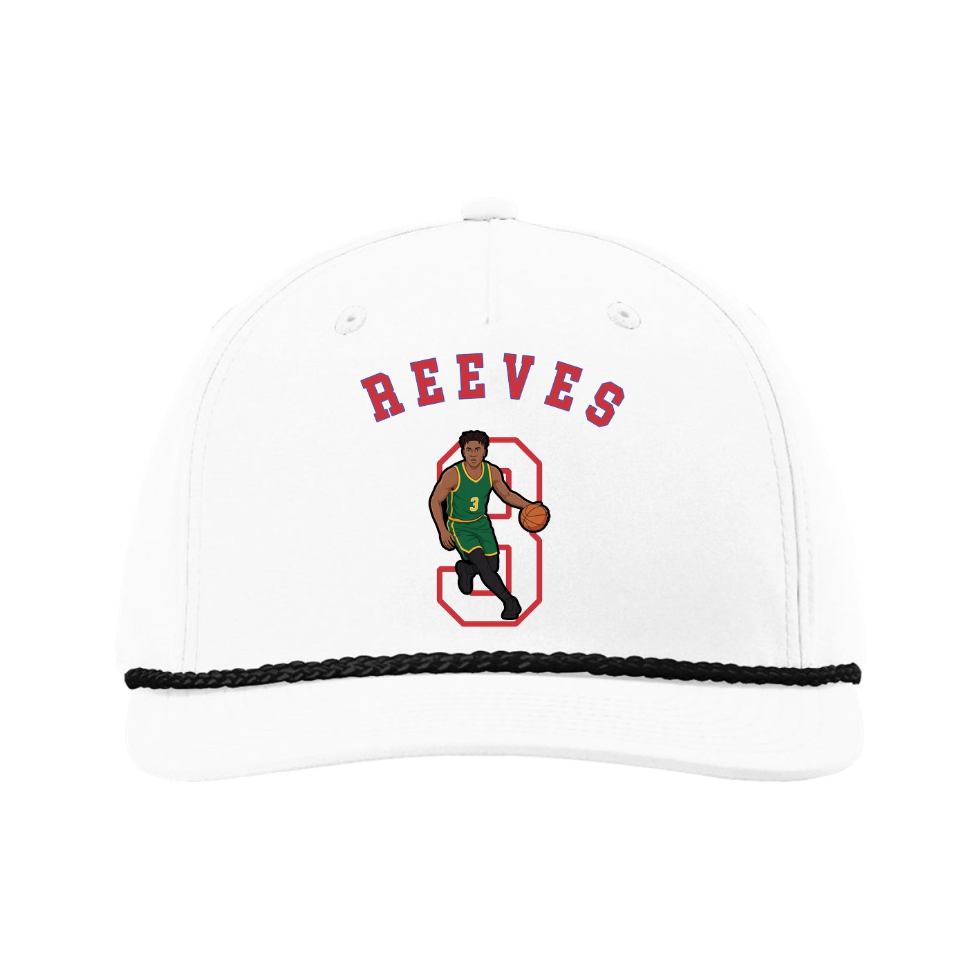 Five-Panel Classic Rope Cap — Shirsey Arch in White