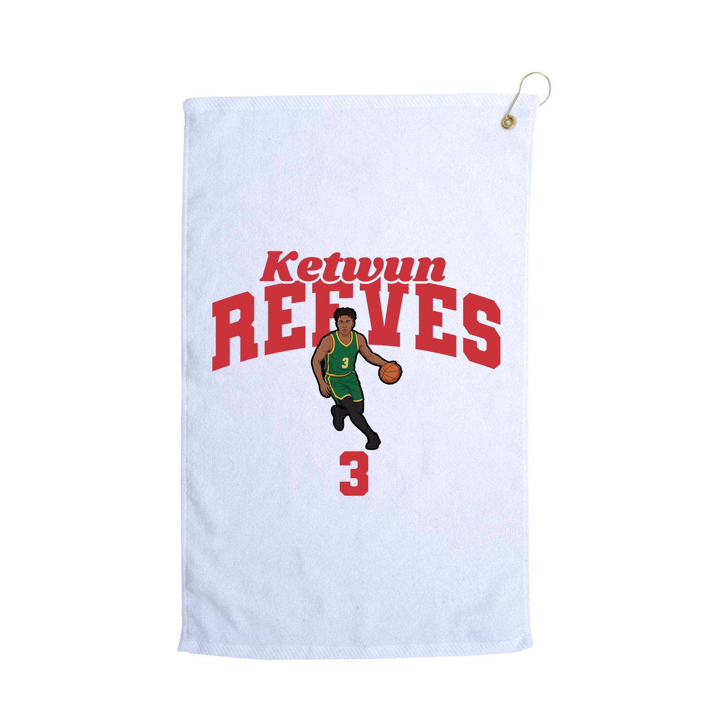 Golf Towel — Signature Arch in White