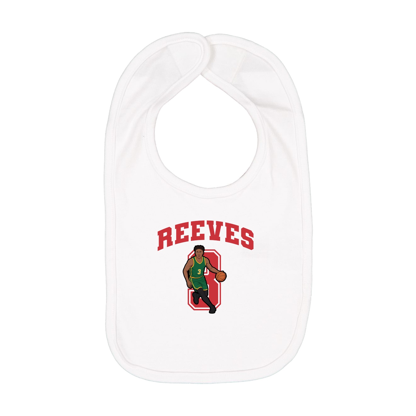Infant Bib — Number in White