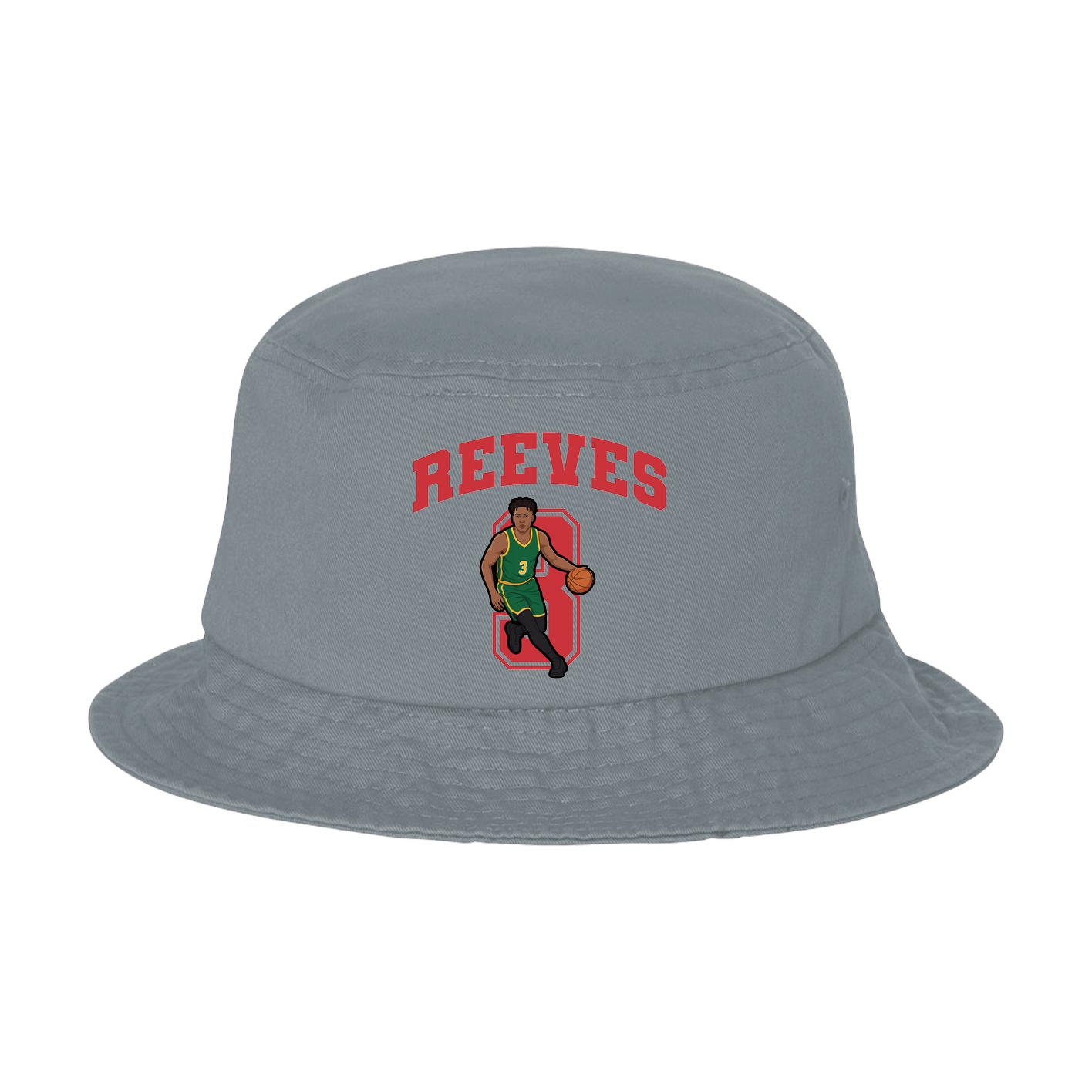 Bucket Cap — Number in Grey