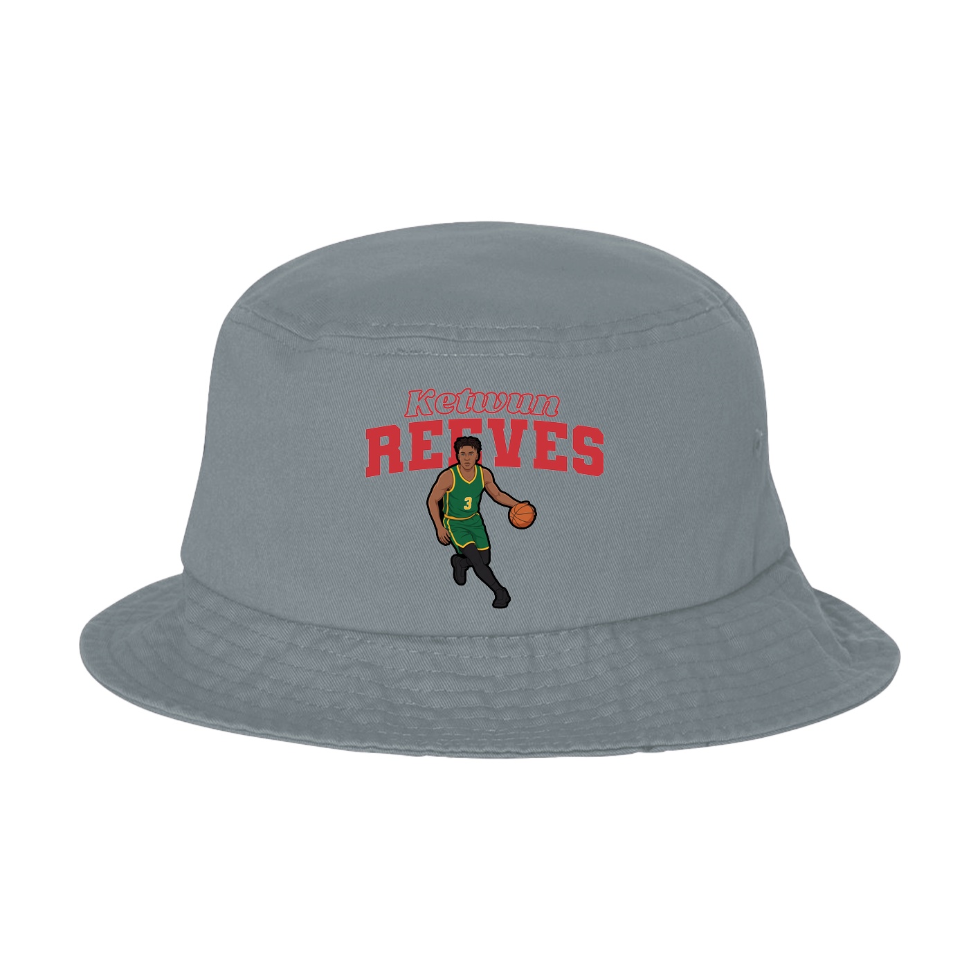 Bucket Cap — Name Arch in Grey