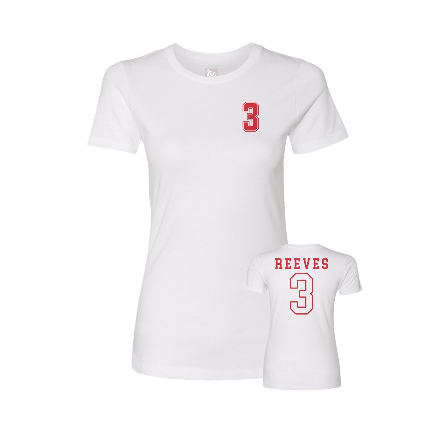 Womens Tee — Chest Back in White