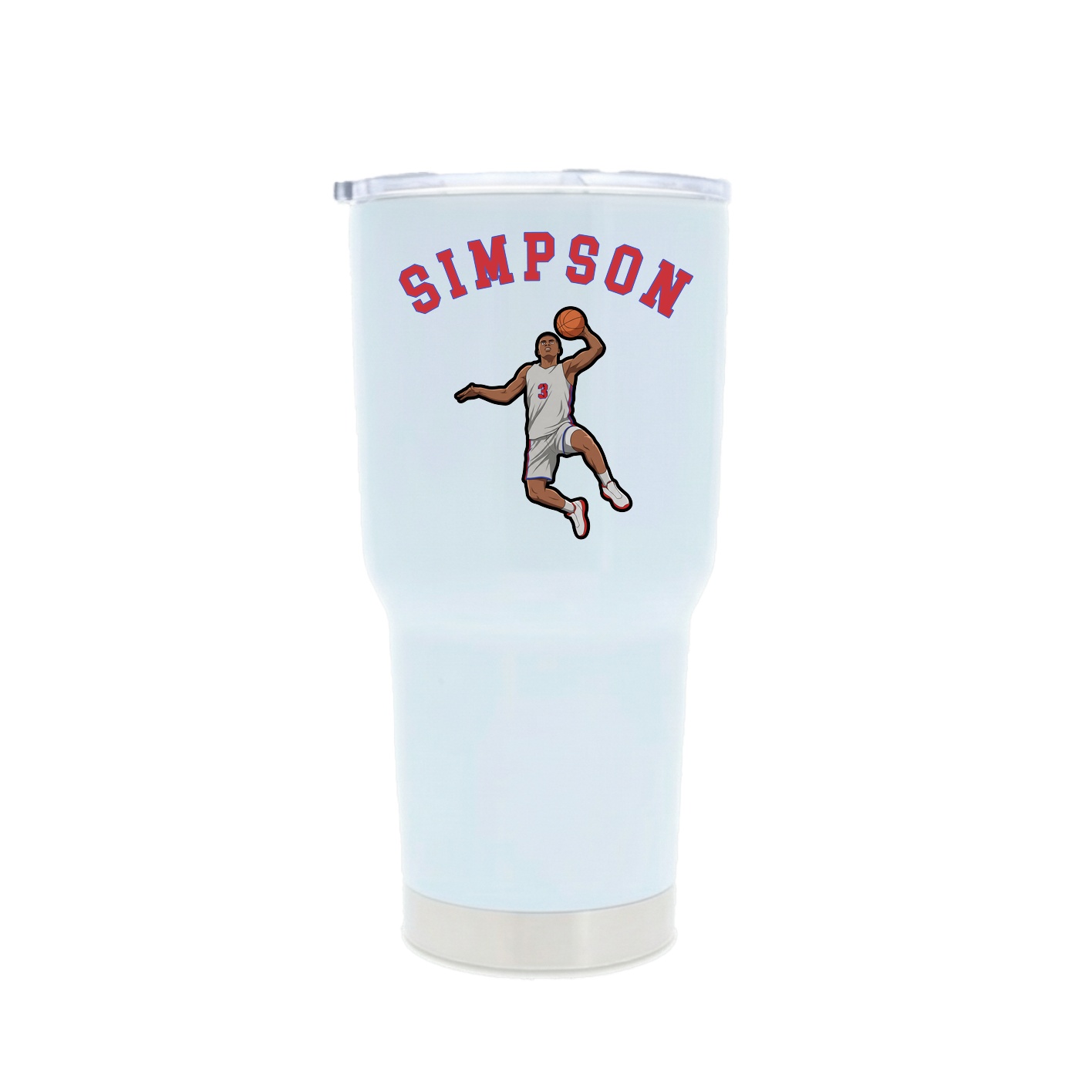 30oz Stainless Steel Tumbler — Shirsey Arch in White