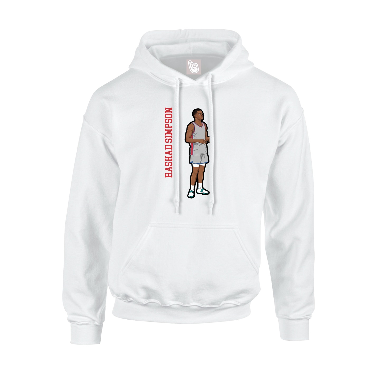 Youth Hoodie — Name Vertical in White