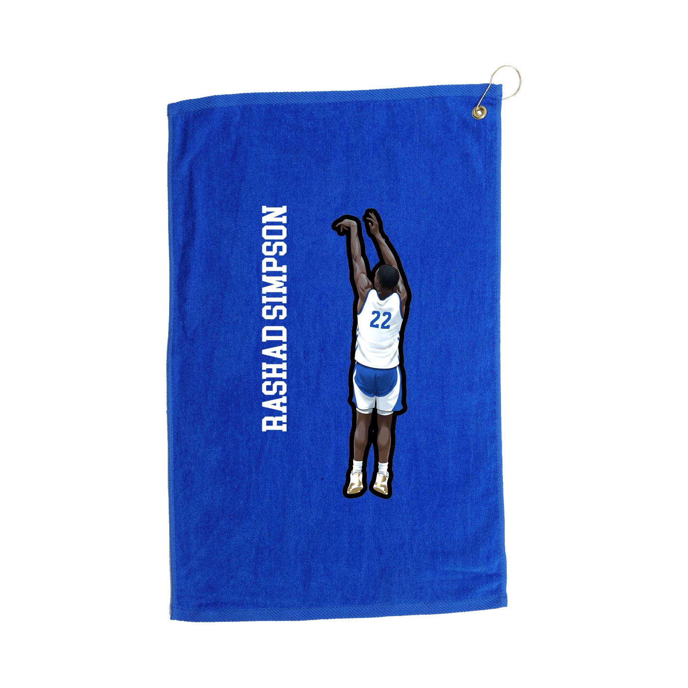 Golf Towel — Name Vertical in Royal