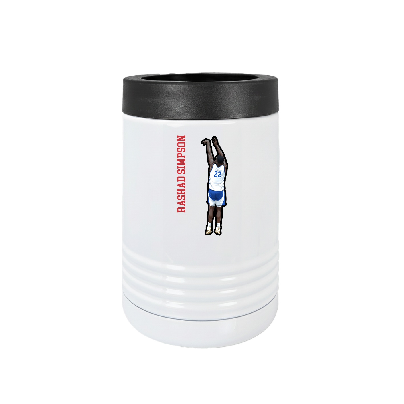 Beverage Holder — Name Vertical in White