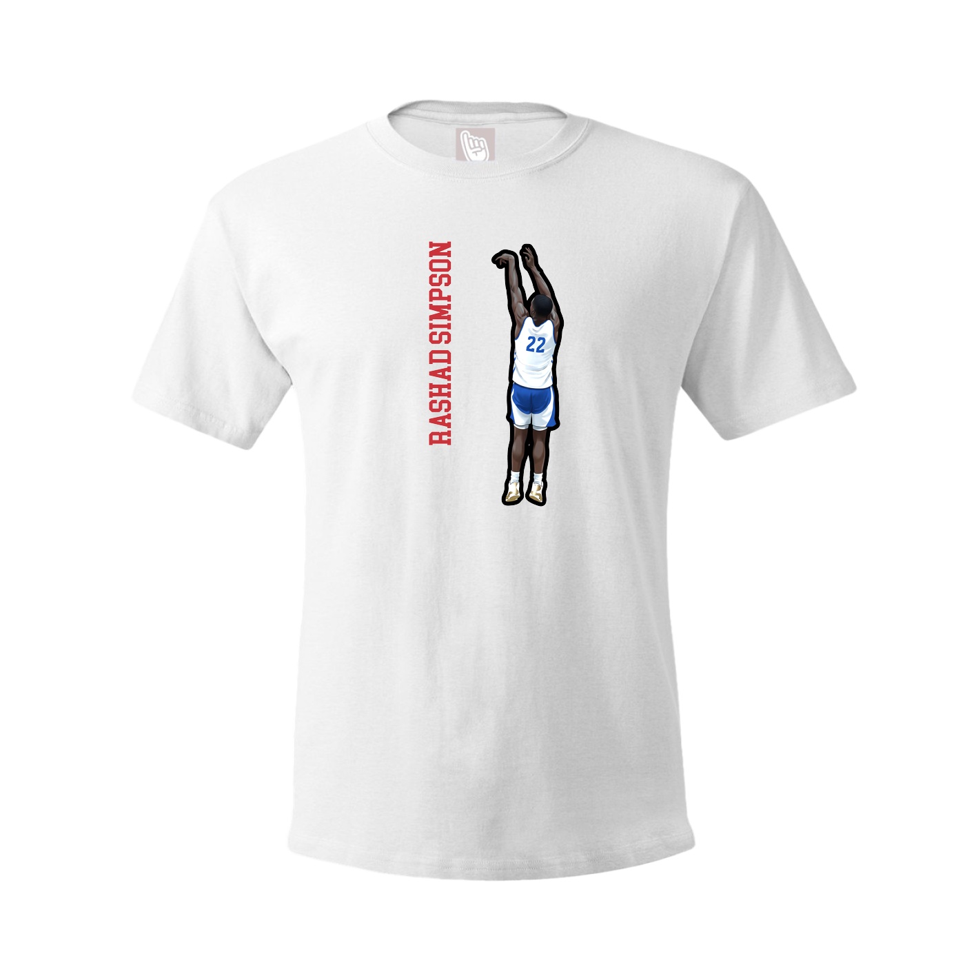 Youth Tee — Name Vertical in White
