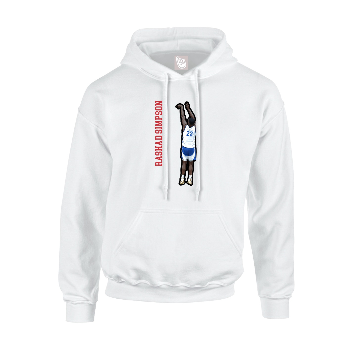 Hoodie — Name Vertical in White