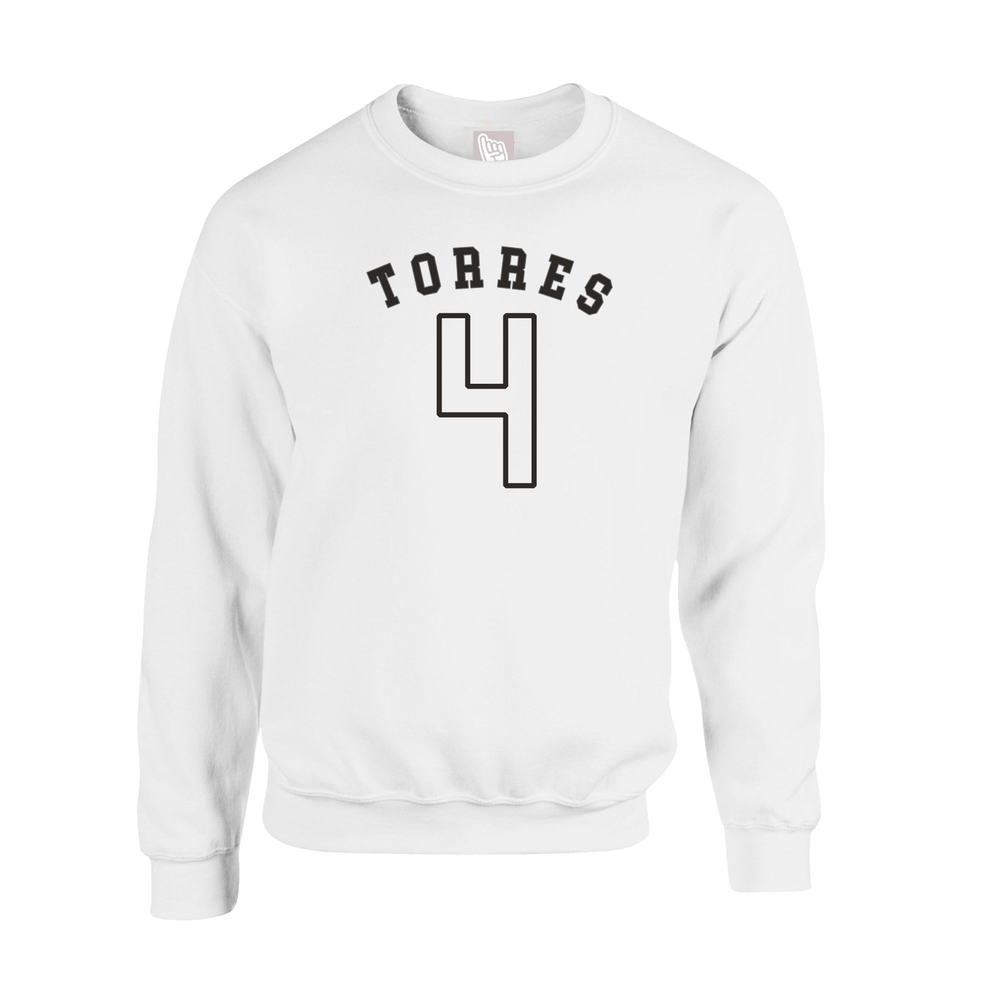 Fleece Crew — Shirsey Arch in White