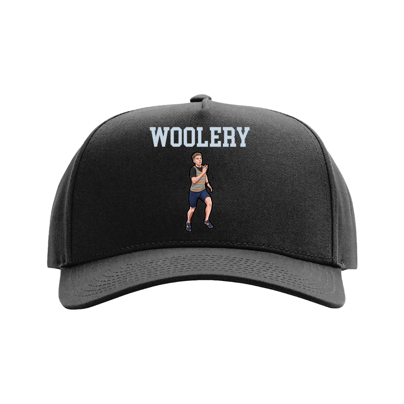 Full Fabric Five-Panel Champ Cap — Shirsey in Black