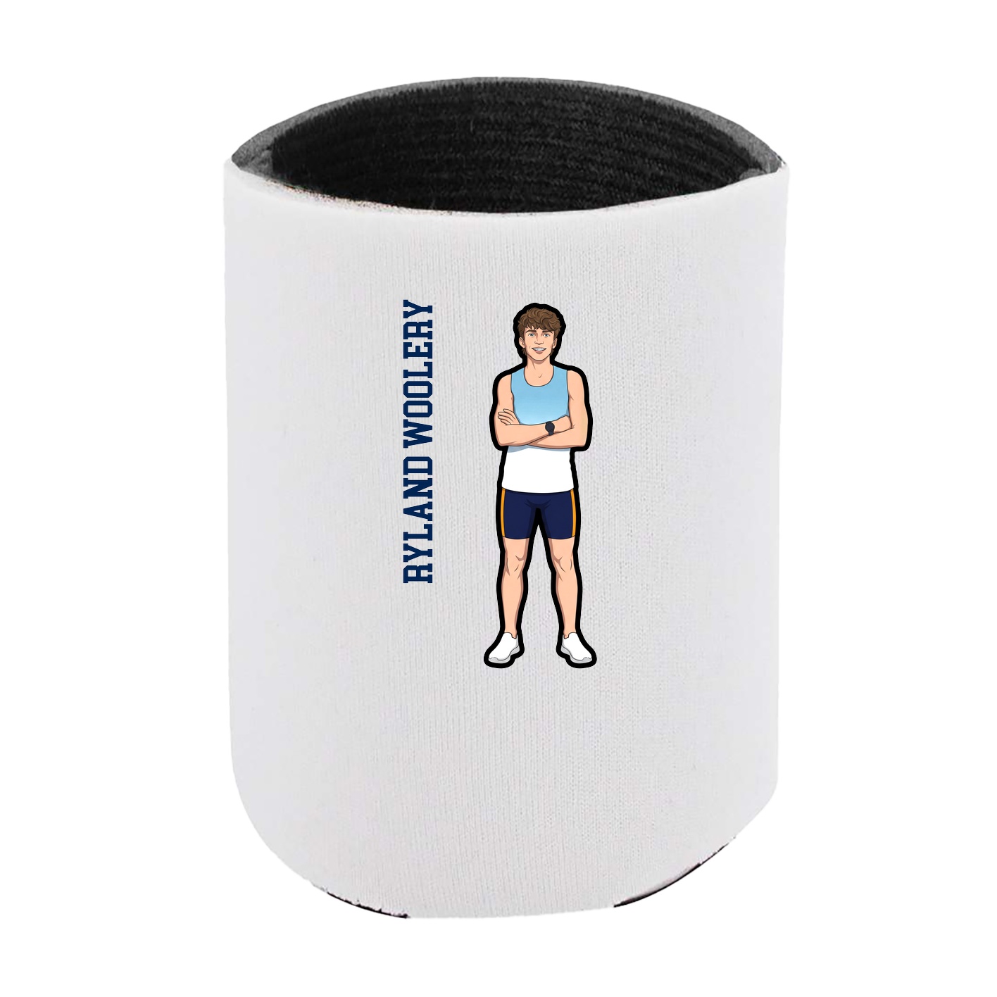 Can Holder — Name Vertical in White