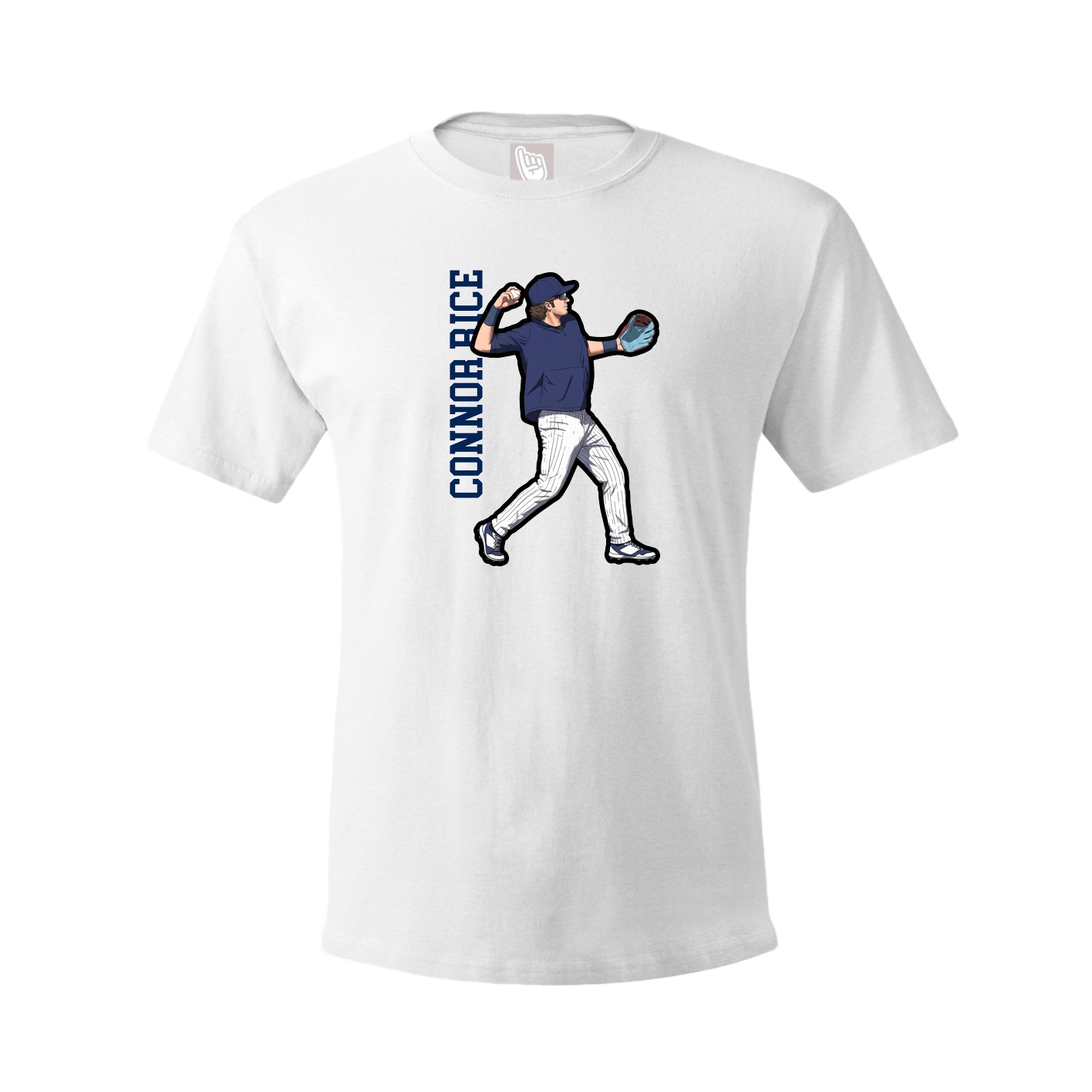 Tee — Name Vertical in White