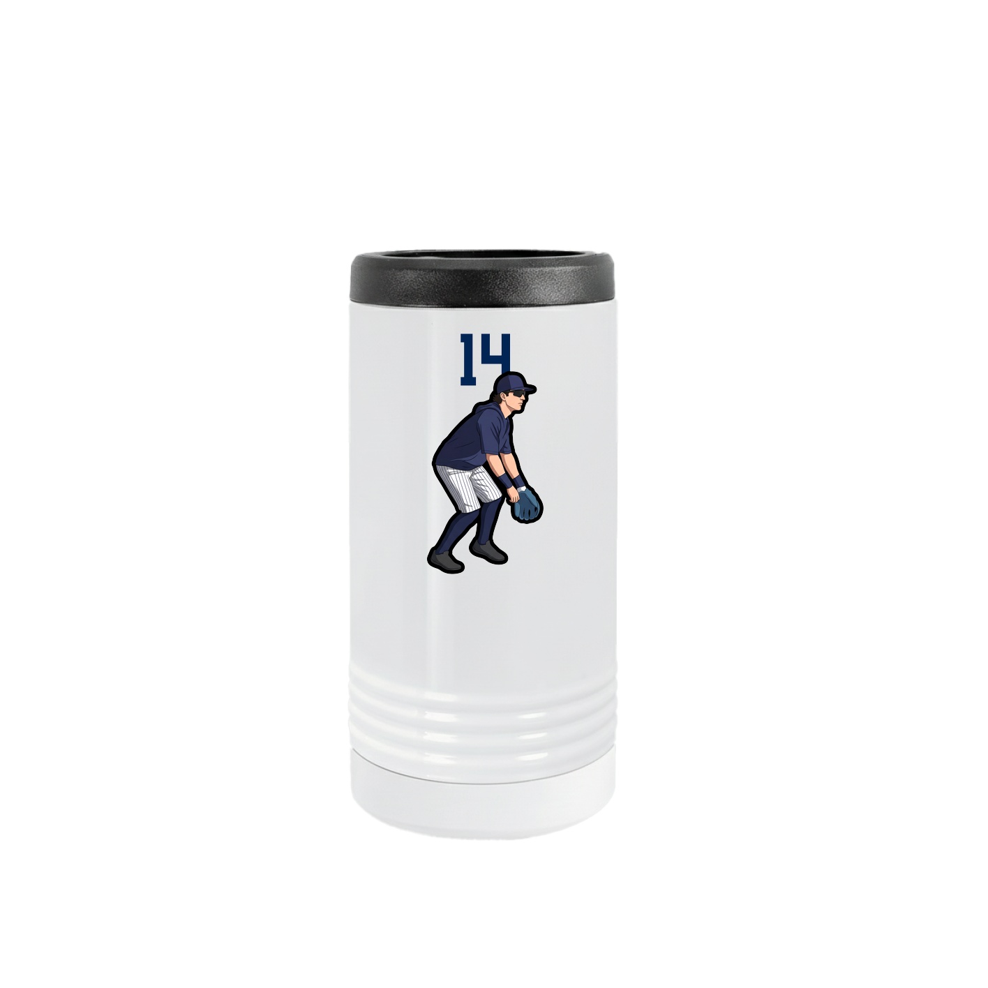 Slim Beverage Holder — Number Top in White