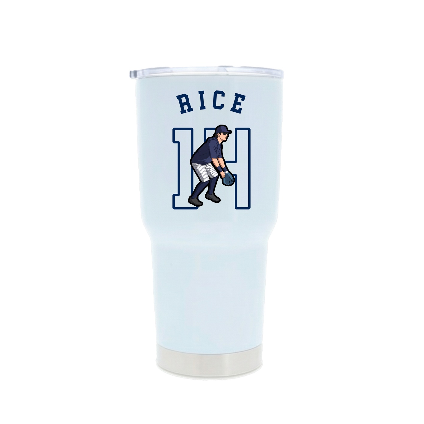 30oz Stainless Steel Tumbler — Shirsey Arch in White