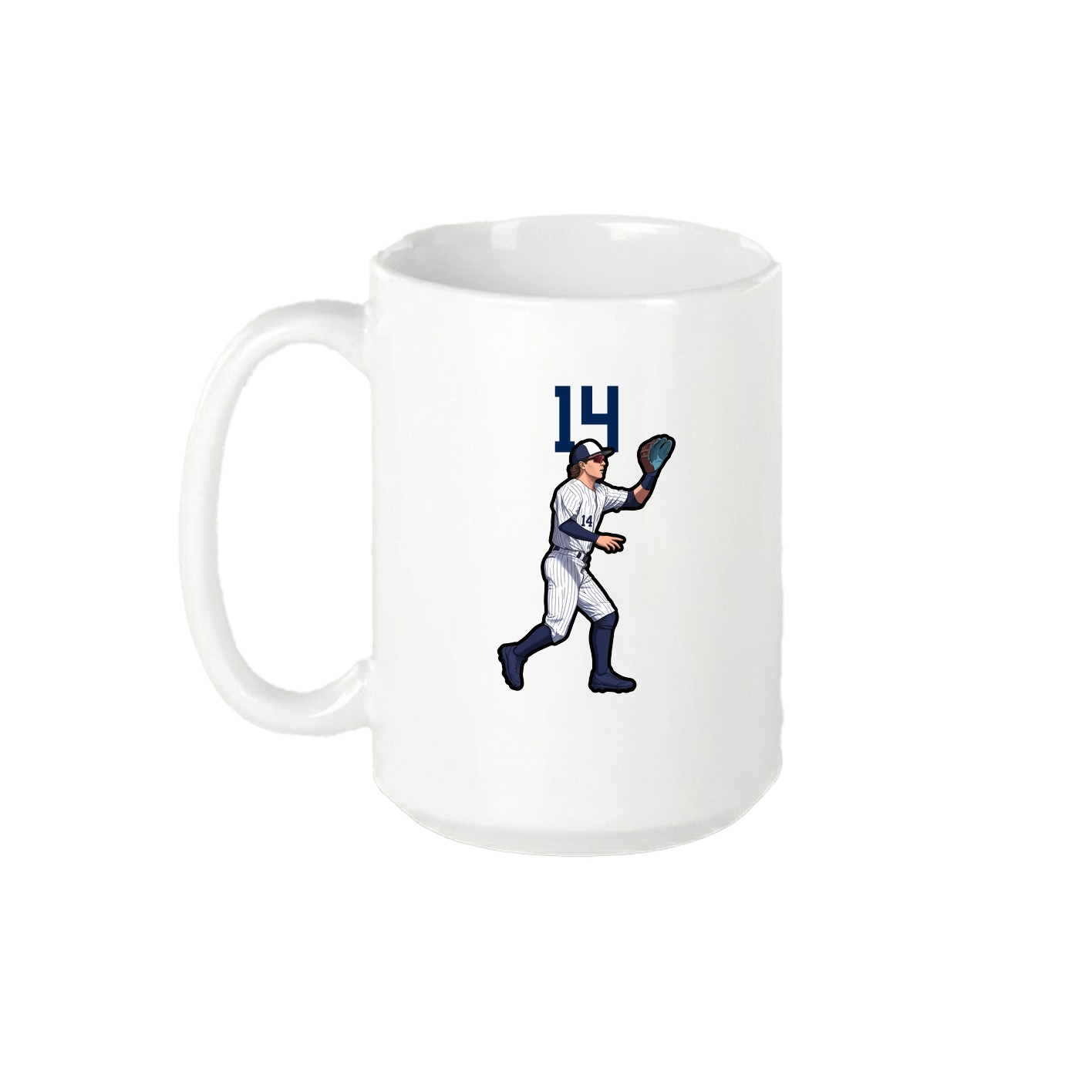15oz Coffee Mug — Number Top in White
