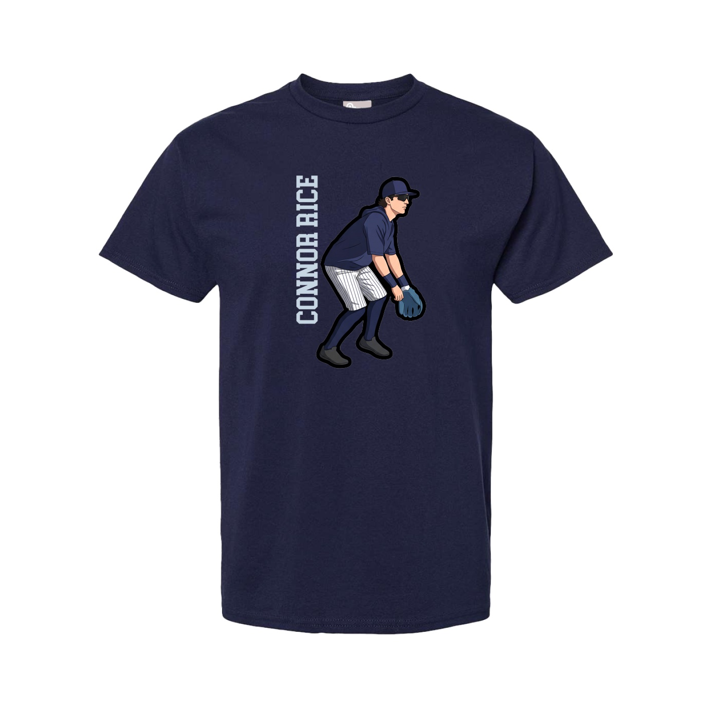 Tee — Name Vertical in Navy