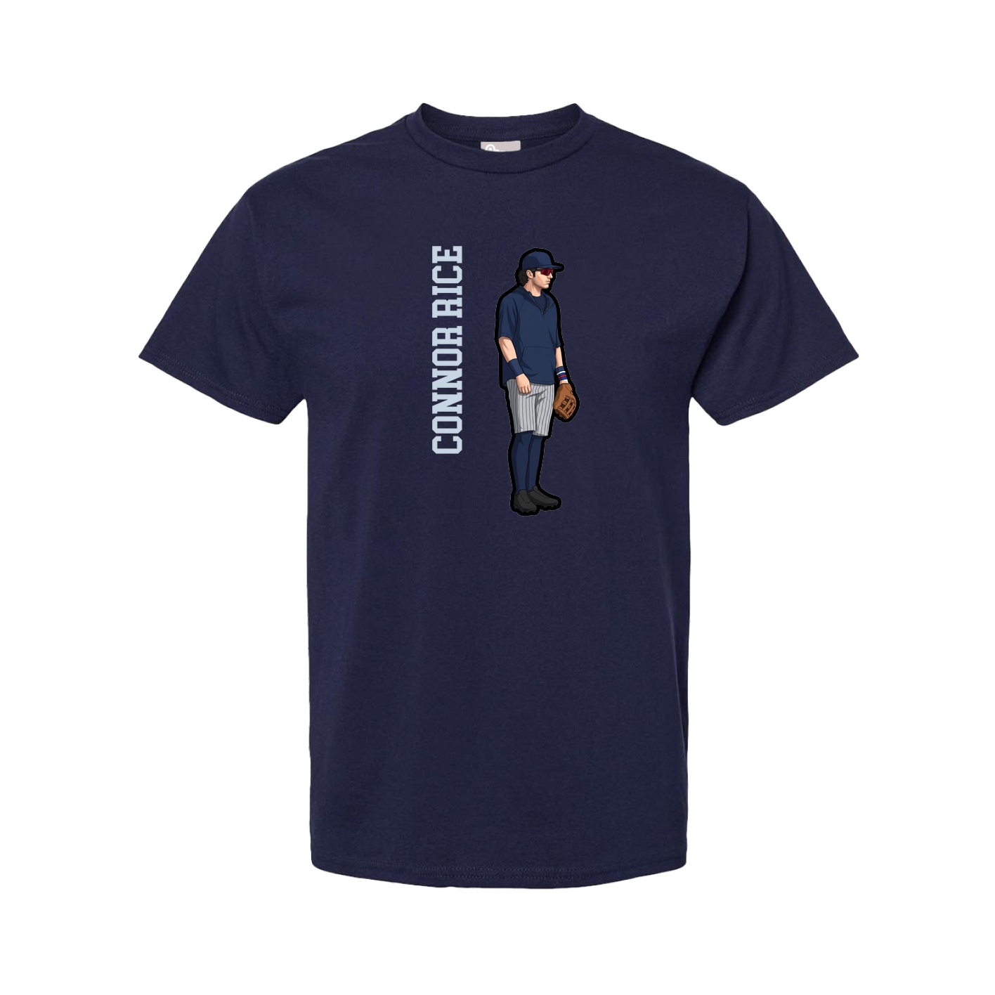 Tee — Name Vertical in Navy