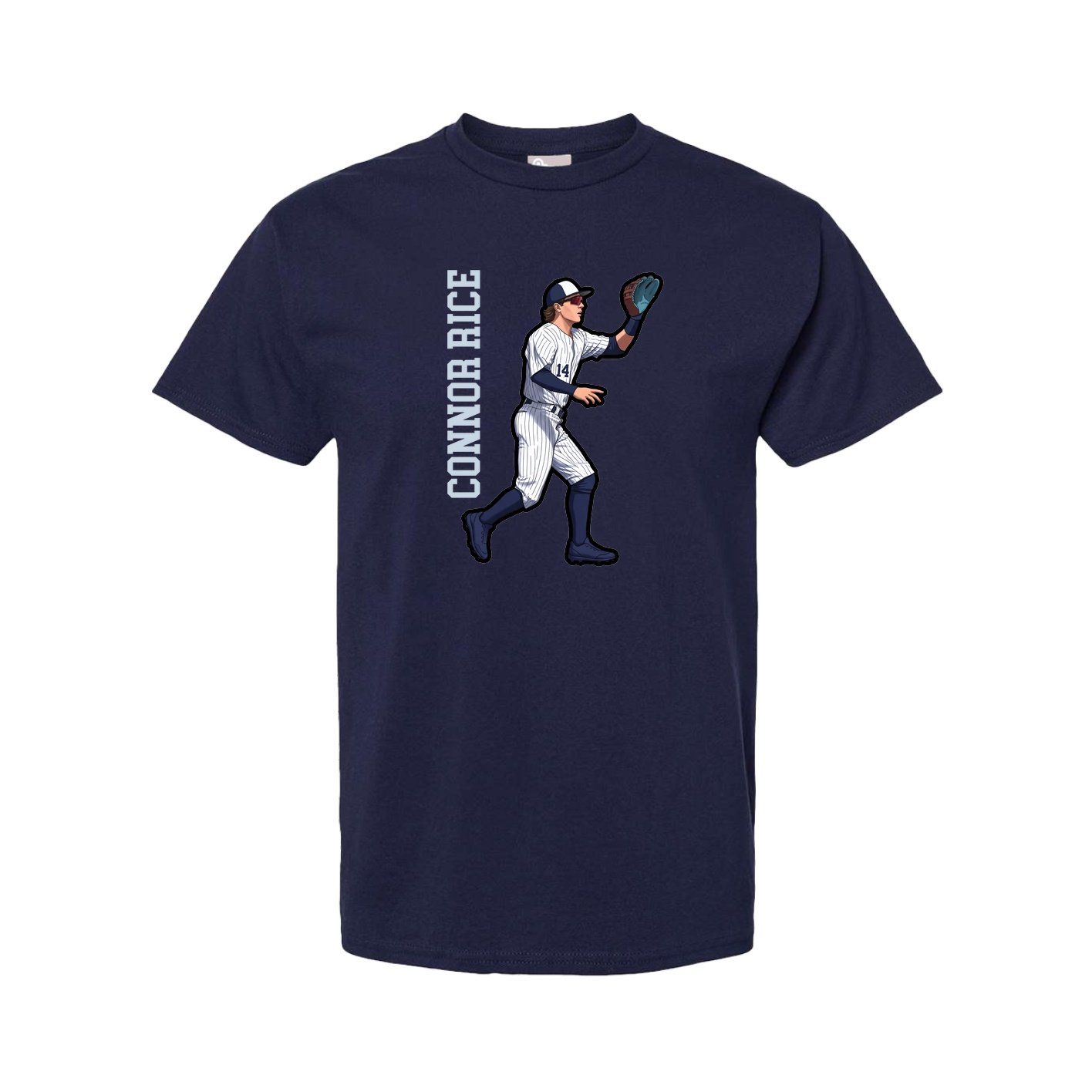 Youth Tee — Name Vertical in Navy