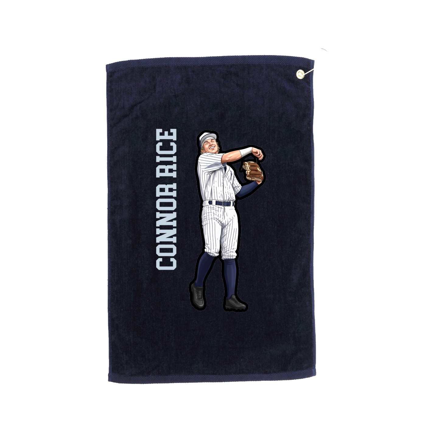 Golf Towel — Name Vertical in Navy