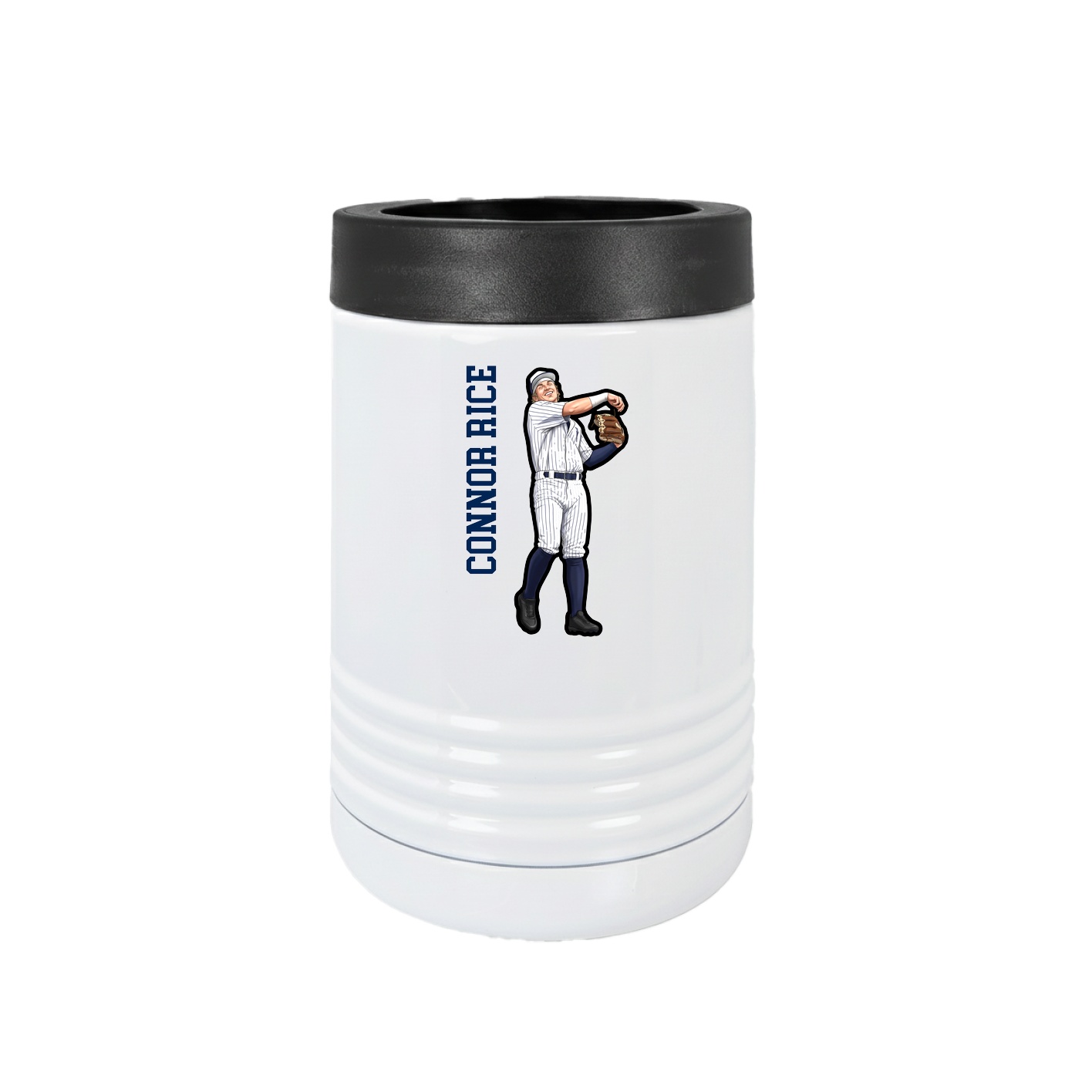 Beverage Holder — Name Vertical in White