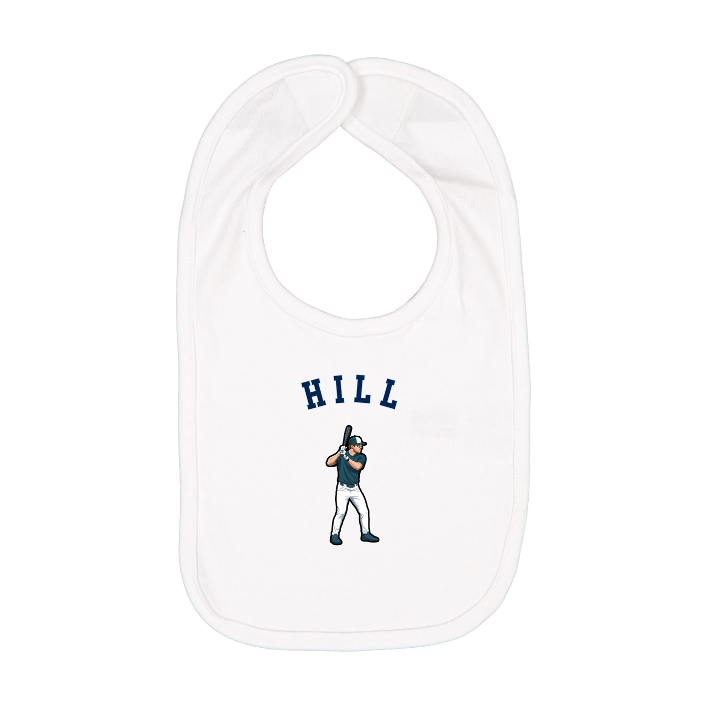 Infant Bib — Shirsey Arch in White