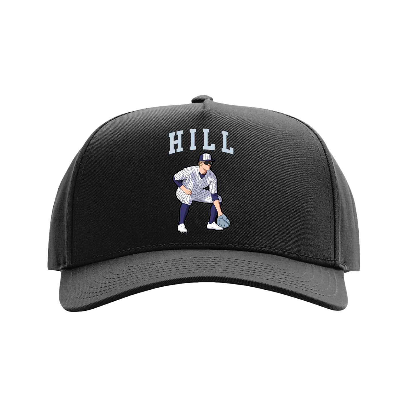 Full Fabric Five-Panel Champ Cap — Shirsey in Black