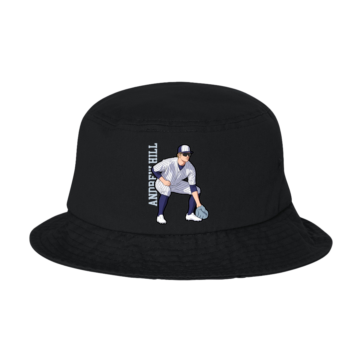 Bucket Cap — Name Vertical in Black