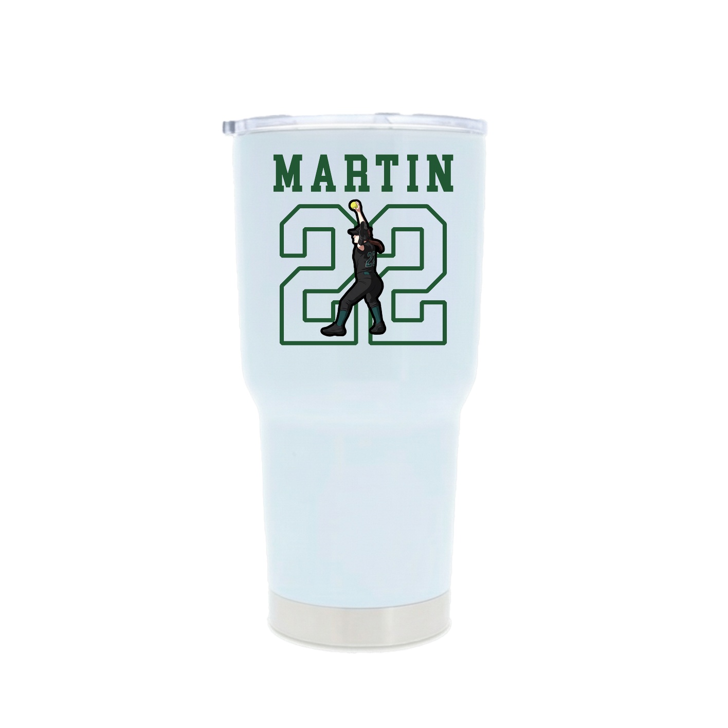 30oz Stainless Steel Tumbler — Shirsey in White