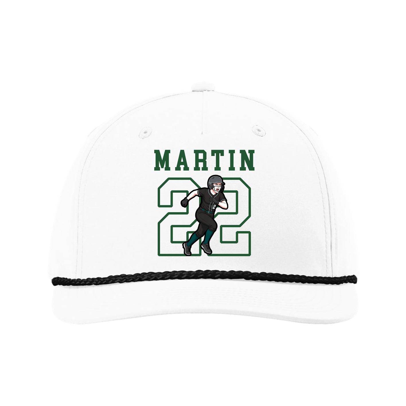 Five-Panel Classic Rope Cap — Shirsey in White