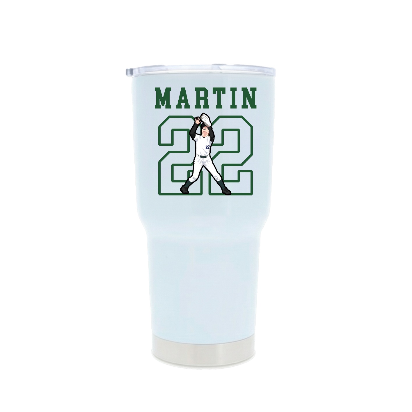 30oz Stainless Steel Tumbler — Shirsey in White