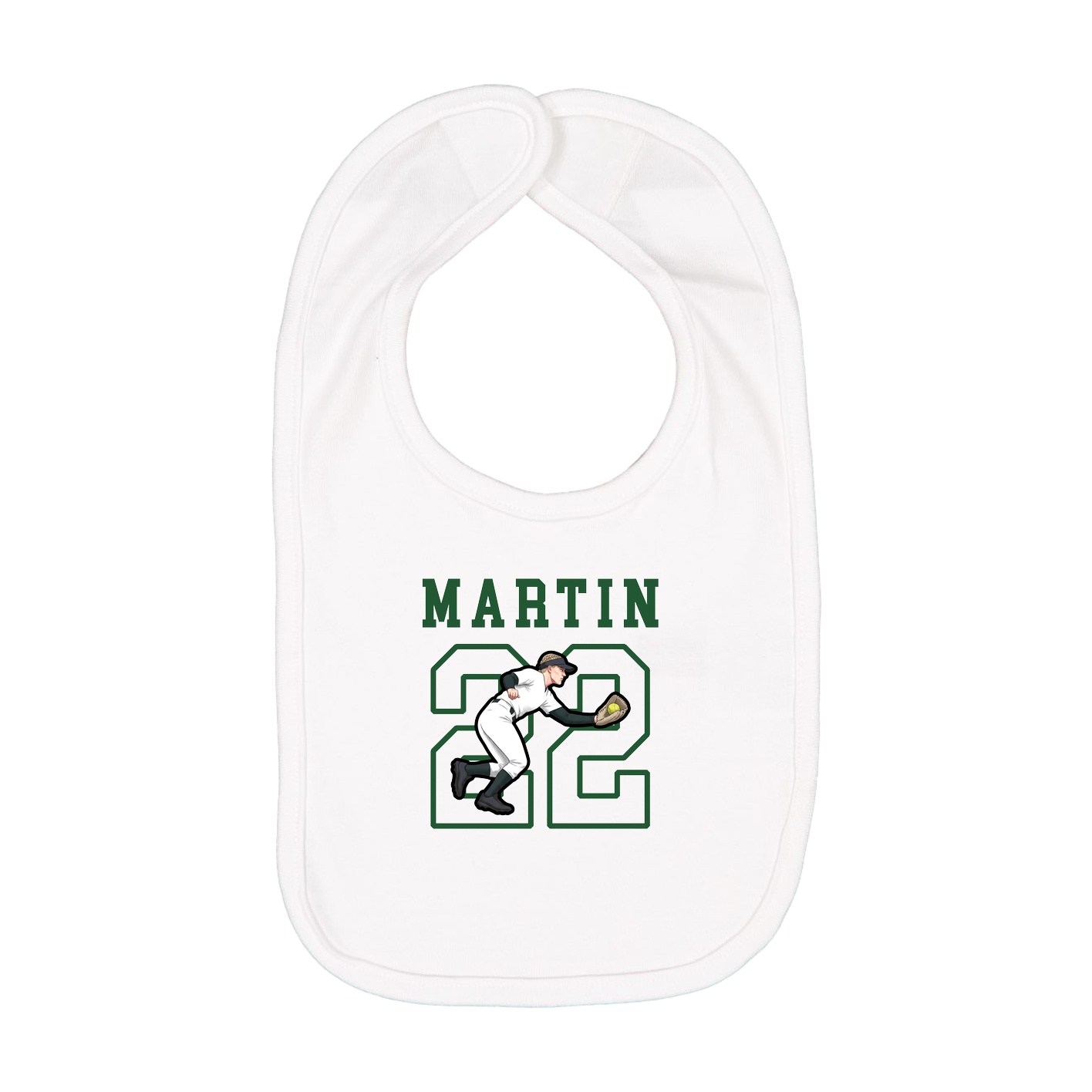 Infant Bib — Shirsey in White